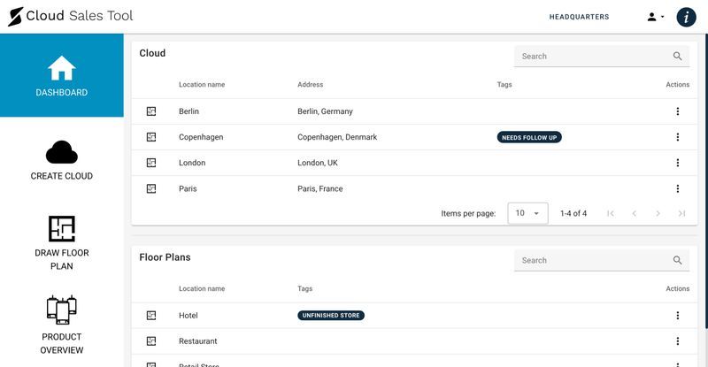 Sales Tool Dashboard screenshot